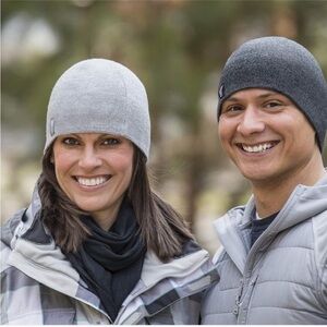 Cascade Mountain Tech grey wall blend beanie hat cap